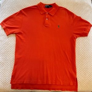 Ralph Lauren mens orange mens polo shirt size large